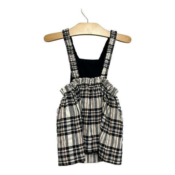 Zara Girls Plaid Overall Dress Skirt Size 2-3 - Picture 3 of 6